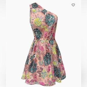 Dress the population • Delaney Sequined One-Shoulder Minidress size medium